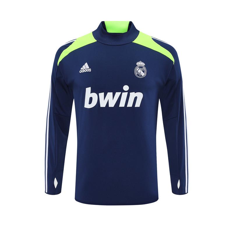 Retro 12/13 Real Madrid Royal Blue Half Zipper Jacket