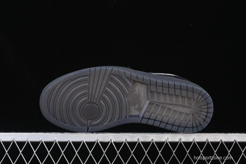 Nike Air Jordan 1 Low AJ1 Black White Canvas Patch Low Top Casual Basketball Shoes - HV5968-001