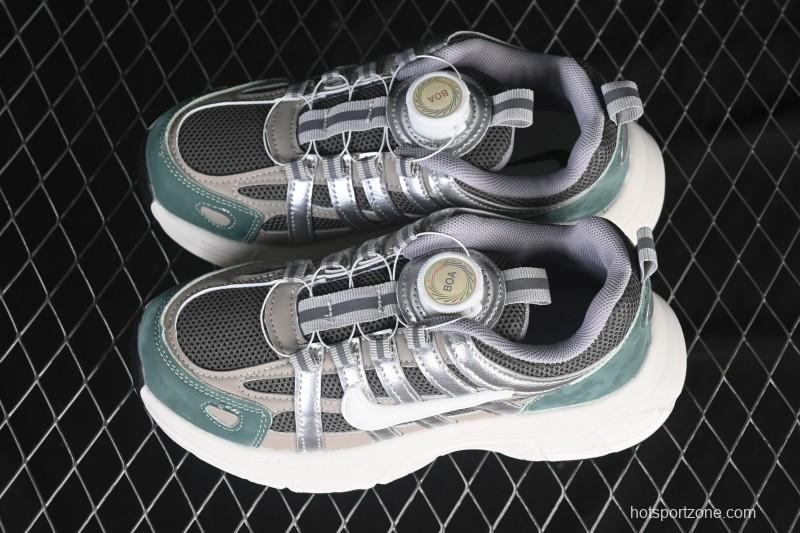 Nike P-6000 Retro Casual Sports Kids Shoes - Gray Green White Swoosh