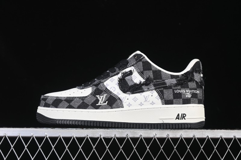 Nike Air Force 1 '07 Low LV Collaboration White Black Casual Sneakers - YF9511-817