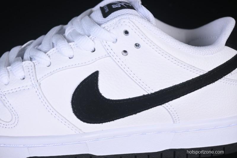 Nike SB Dunk Low Classic White Black Low-Top Casual Skate Shoes HF3704-100