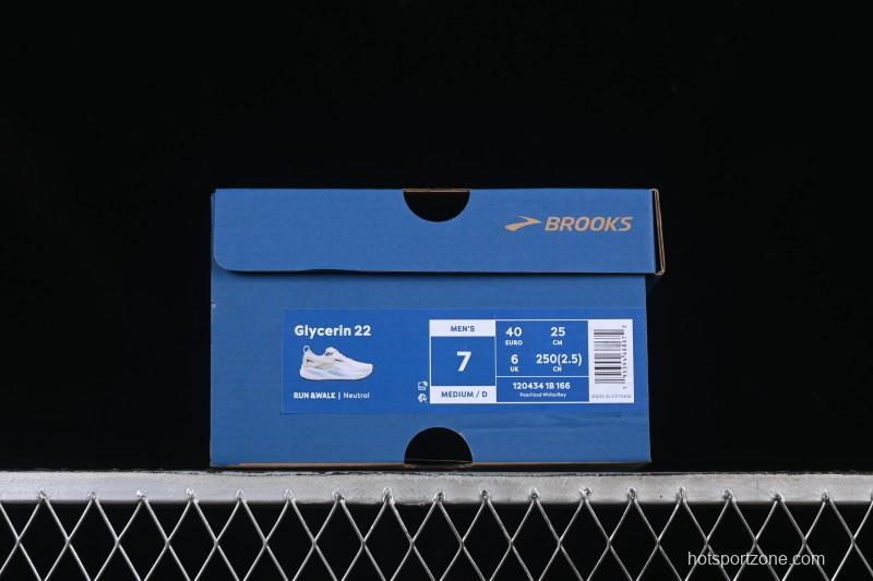 Brooks Glycerin 22 Cushioned Marathon Nitrogen Running Shoes - 1204341B166