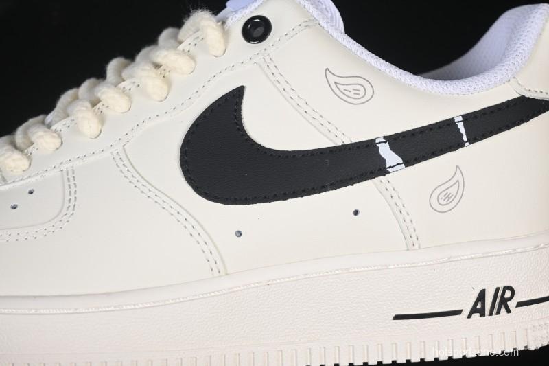 Nike Air Force 1 '07 Low Casual Sneakers in White Black - ZH0318-128