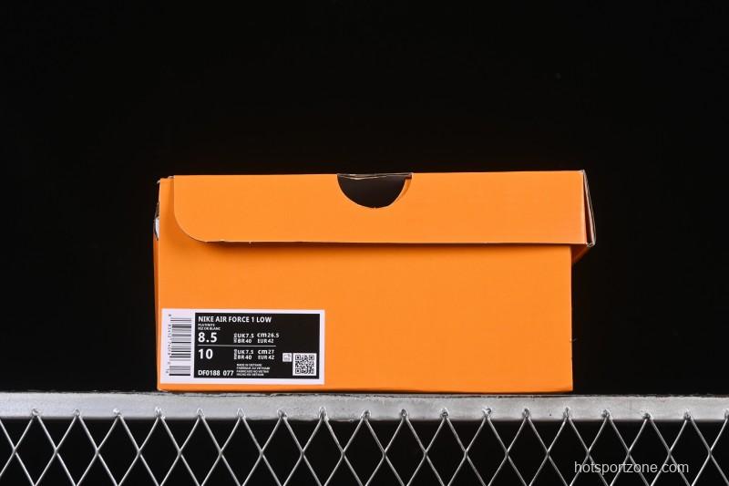 Nike Air Force 1 '07 Low LV Collaboration Gray Floral Canvas Casual Sneakers - DF0188-077