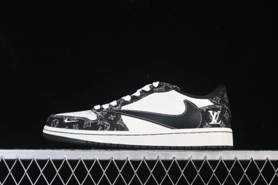 Nike Travis Scott x Fragment Design x Air Jordan 1 Low OG SP AJ1 Low Top Casual Sneakers - SC0601-058
