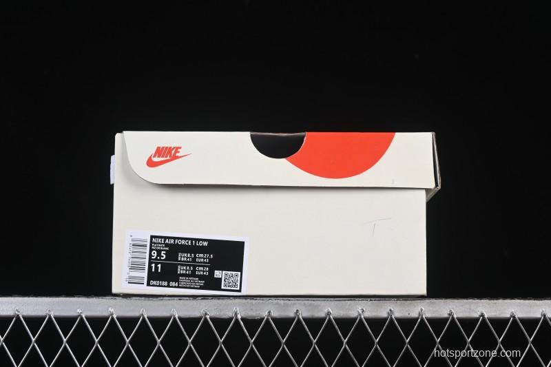 Nike Air Force 1 '07 Low Gucci Collaboration Smoke Grey Gum Low-Top Casual Sneakers - DK0188-084