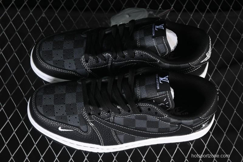 Nike Travis Scott x Fragment Design x Air Jordan 1 Low OG SP AJ1 Low Top Casual Sneakers - DZ5899-008