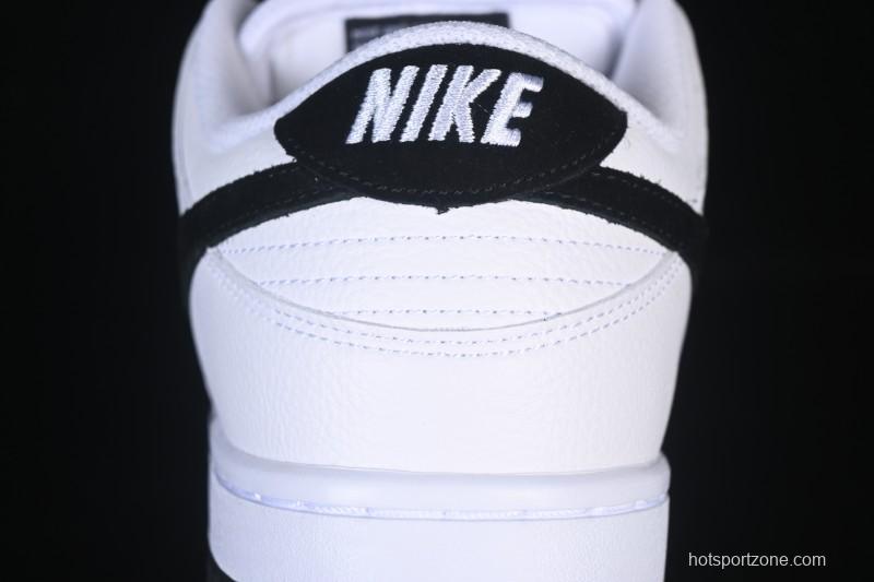 Nike SB Dunk Low Classic White Black Low-Top Casual Skate Shoes HF3704-100