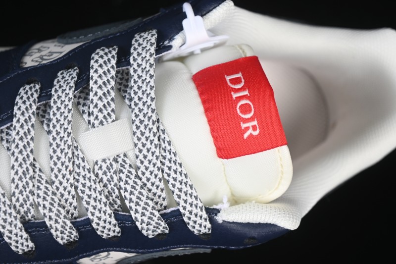 Nike Air Force 1 '07 Low Dior Collaboration White Blue Gray Hook Casual Sneakers - XD2588-603