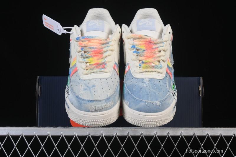 Nike Air Force 1 '07 Low Fantasy Cowboy Hand-Drawn Graffiti Casual Sneakers - CW1888-116