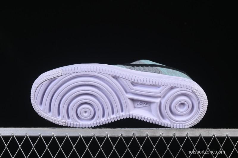 Nike Air Force 1'07 Low Flyknit Black Green Casual Sneakers - CI0051-600