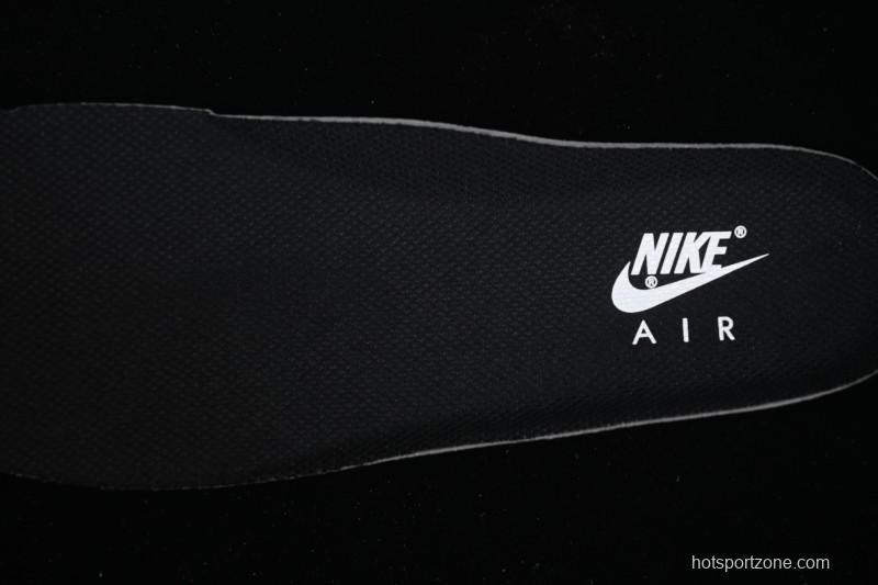 Nike Air Force 1'07 Low Black White Cracked Leather Casual Sneakers - ZH0316-118