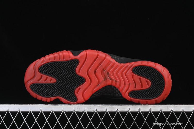 Nike Air Jordan 11 Retro Black Red Basketball Shoes - 378037-326