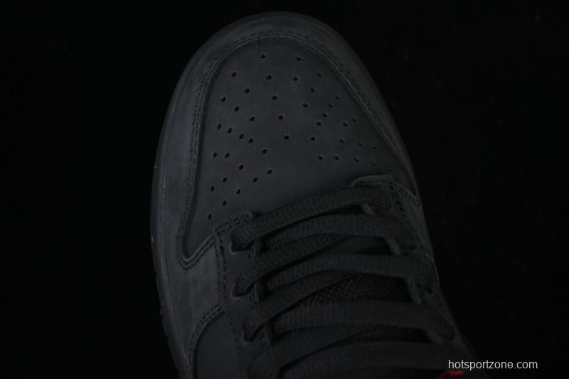 Nike Supreme x Nike SB Dunk Low Ocean Fog Limited Edition Black Warrior Low Top Casual Skate Shoes - HQ8487-001