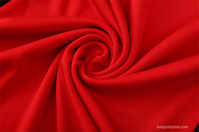 Retro 02/03 Manchester United Red Half Zipper Jacket