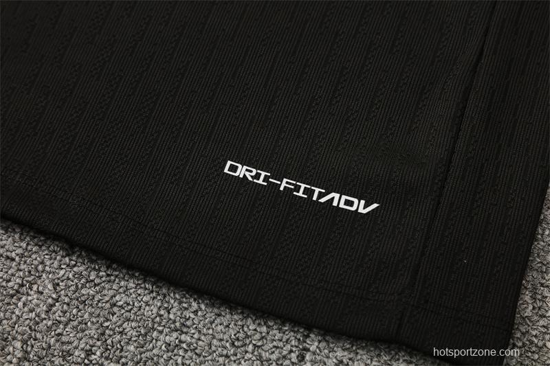 Player Version 25/26 France Black Half Zipper Jacket+Long Pants