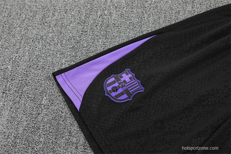 25/26 Barcelona Purple Joint Edition with XS Short Sleeve+Soccer Shorts