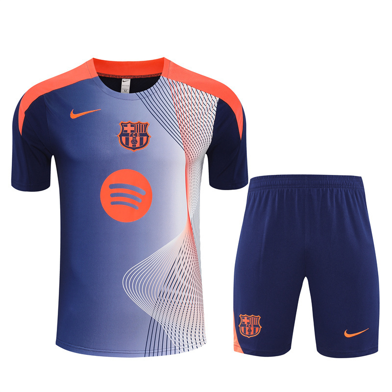 25/26 Barcelona Royal Blue Camouflage T90 Short Sleeve Jersey+Shorts