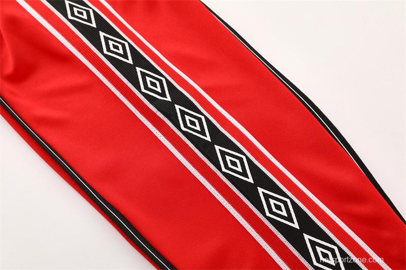 Retro 98/99 Manchester United Black Half Zipper Jacket