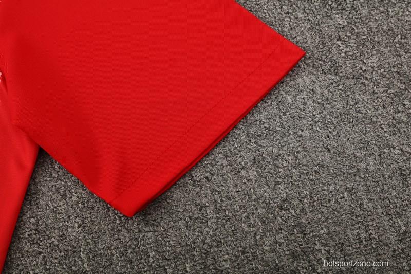 25/26 Atletico Madrid Red/White Stripe Short Sleeve+Shorts