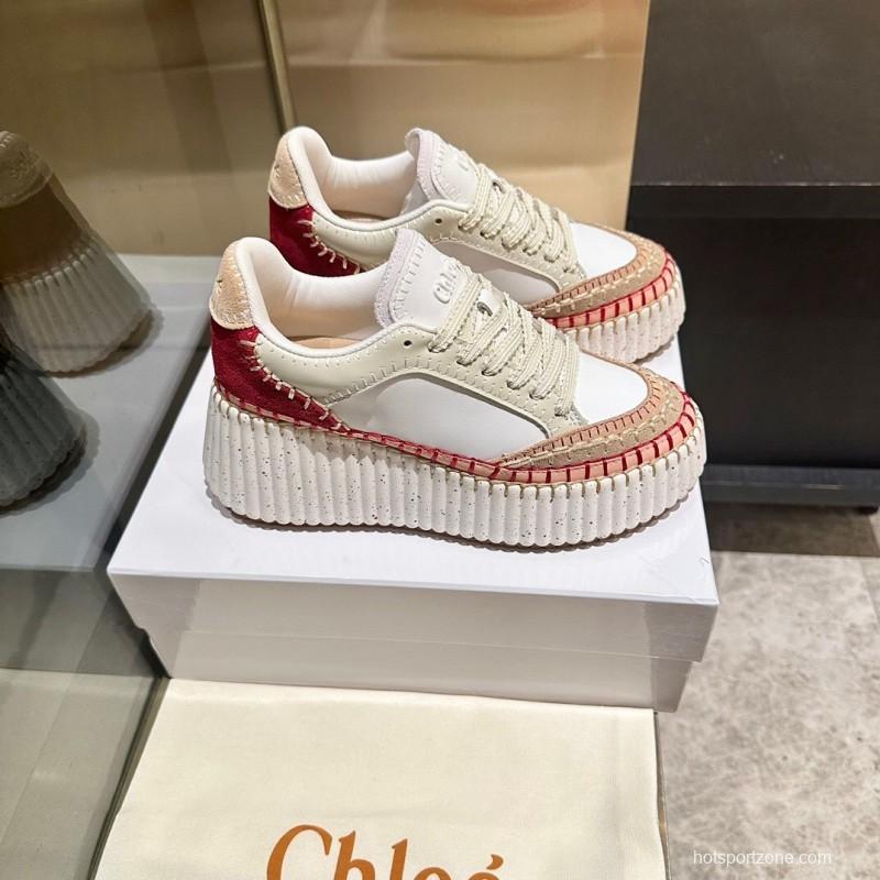 Chloe 2025/SS Hand-Stitched Mark Line Casual Shoes - LY00350