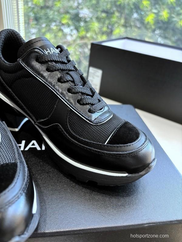 Chanel 2025 SS New Arrival High-Heel Two-Tone Casual Sneakers - KFY00320