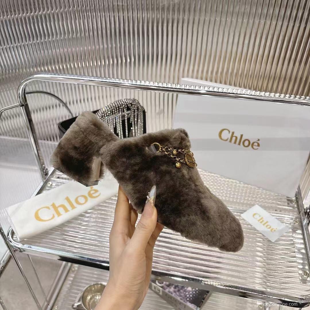 Chloe 2025/SS Genuine Fur Slides - LY00320