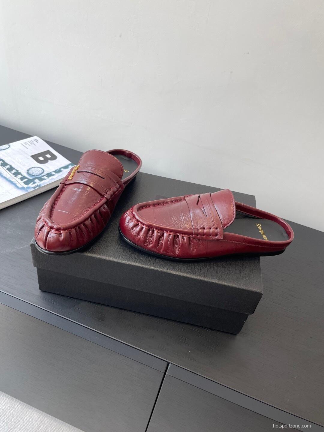 Saint Laurent Classic Loafer Mule Flats - KFY00320