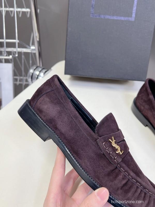 Saint Laurent Classic Loafer Leather Shoes - KFY00350