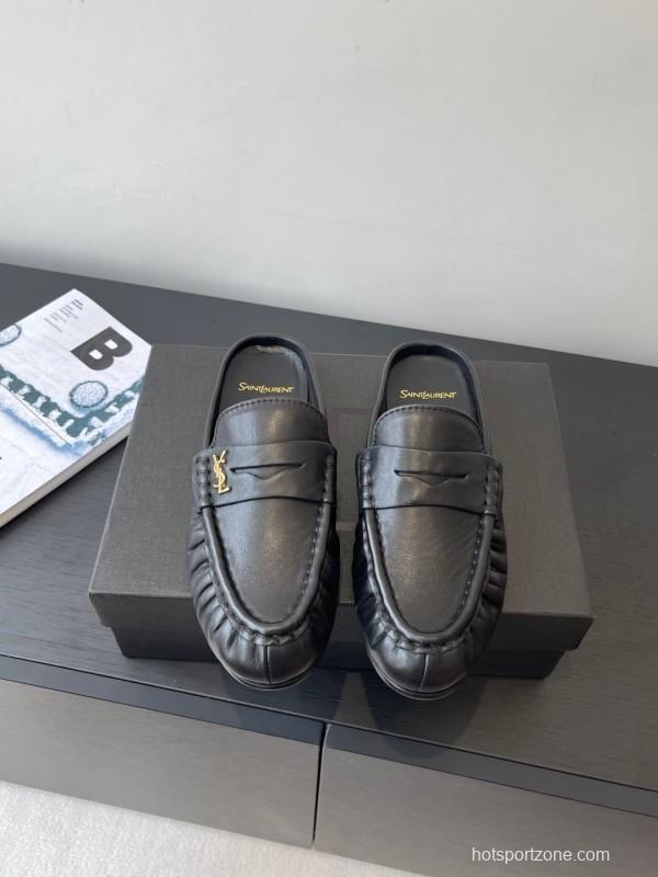 Saint Laurent Classic Loafer Mule Flats - KFY00320