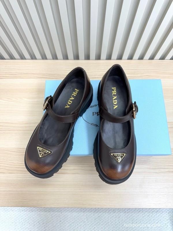 Prada 2025 SS Platform Mary Jane Shoes - LY00300