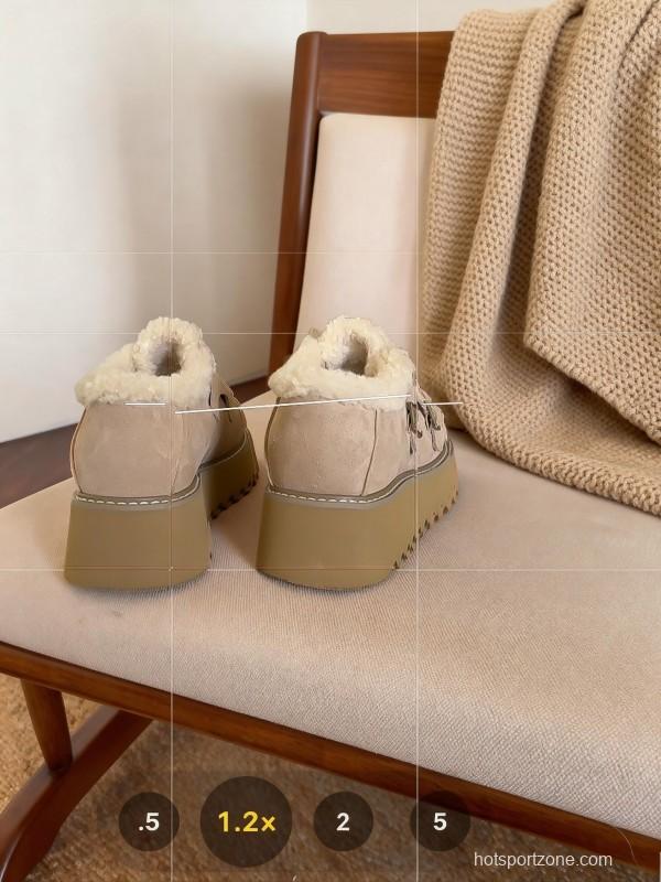 SugarSu Retro Platform Snow Boots Chunky Sole Casual Shoes - KFY00270