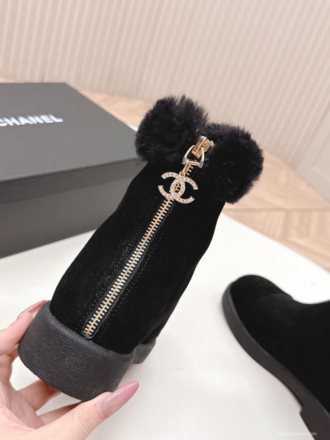 Chanel 2025 SS New Fur Snow Boots - KFY00350