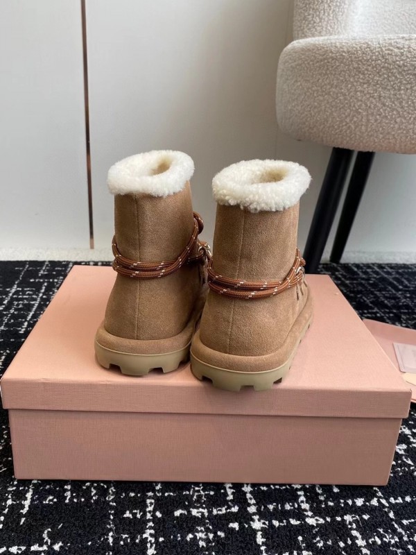 Miu Miu 2025 SS Lace-Up Snow Boots - AS00310