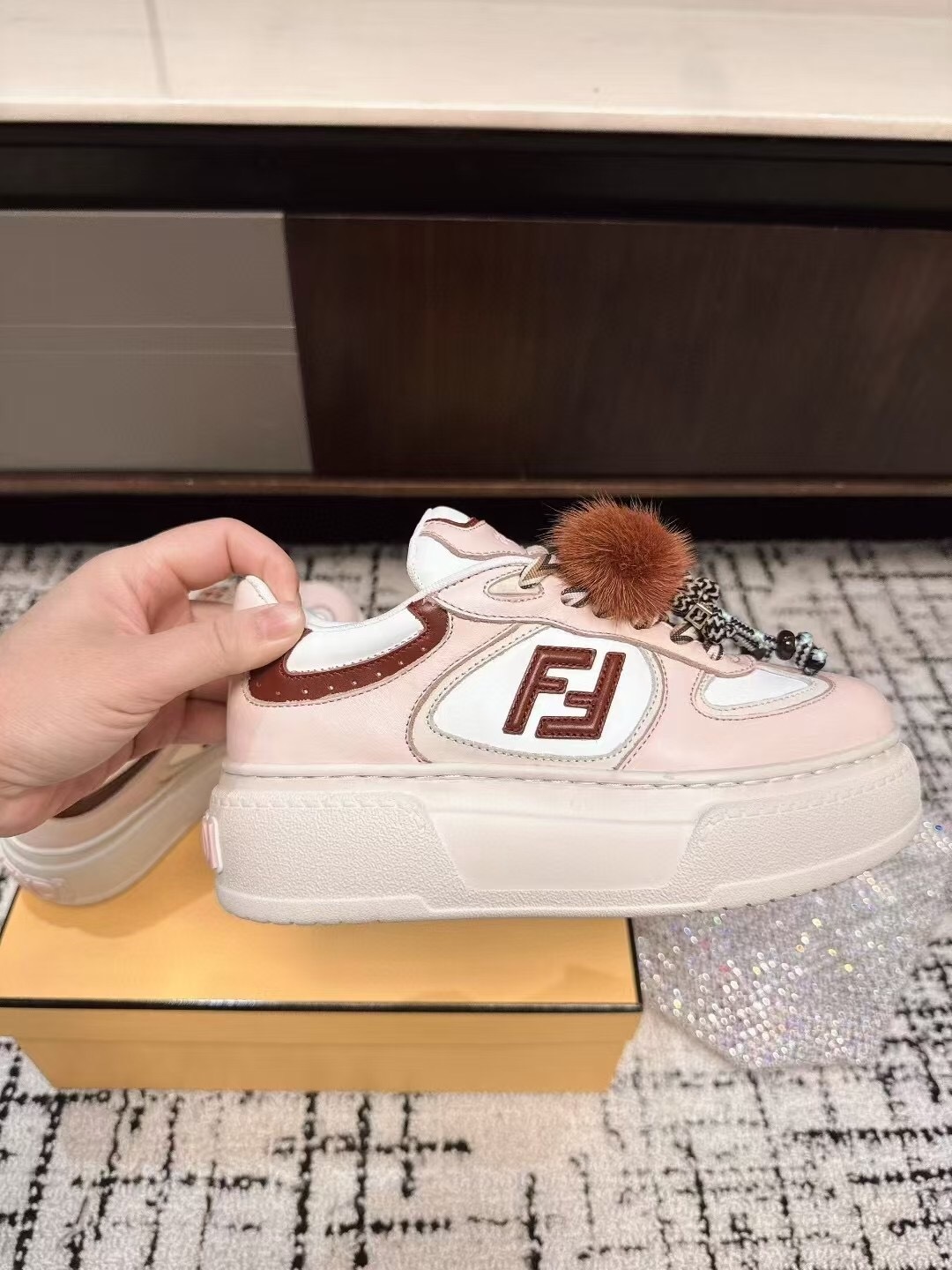 Fendi Match Series Thick Sole Couples Casual Sneakers - KFY00320