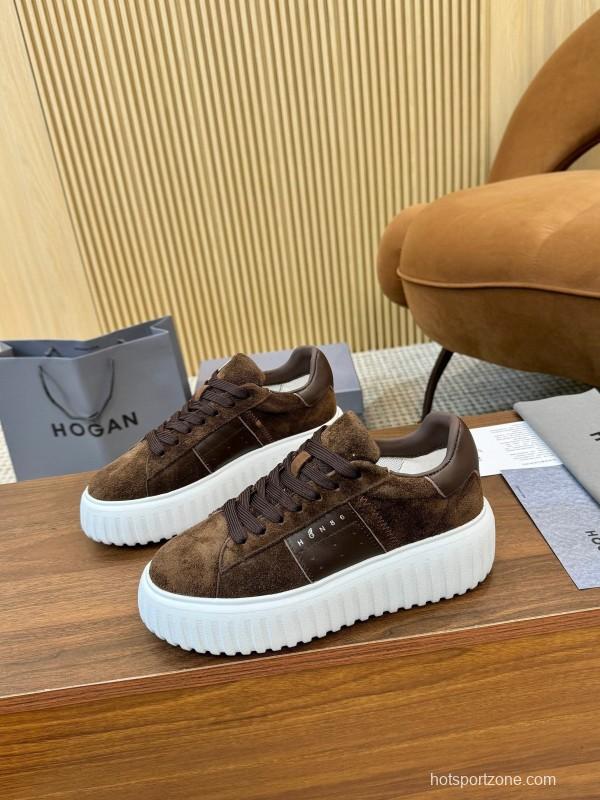 Hogan H-STRIPES Series Couple Thick Sole Biscuit Shoes Airship Shoes Casual Sneakers - AS00310