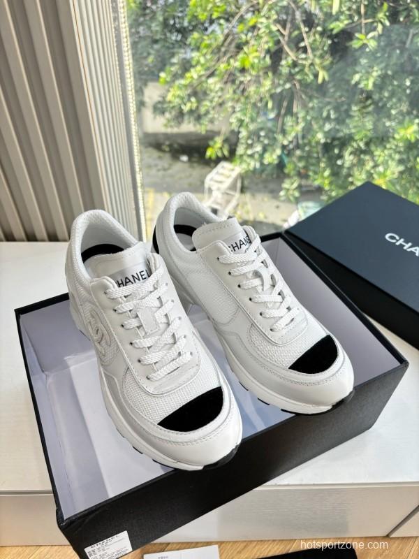 Chanel 2025 SS New Arrival High-Heel Two-Tone Casual Sneakers - KFY00320