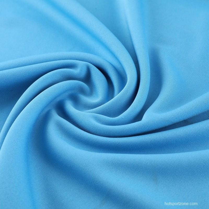 25/26  Manchester City Sky Blue Half Zipper Jacket+Long Pants