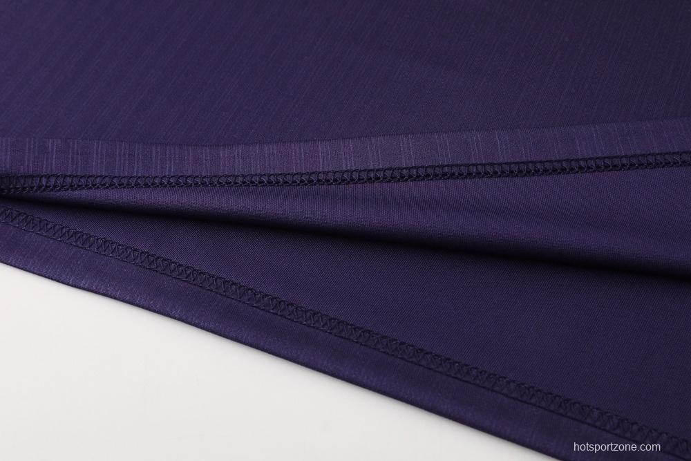 2025 England Purple Half Zipper Jacket+Long Pants