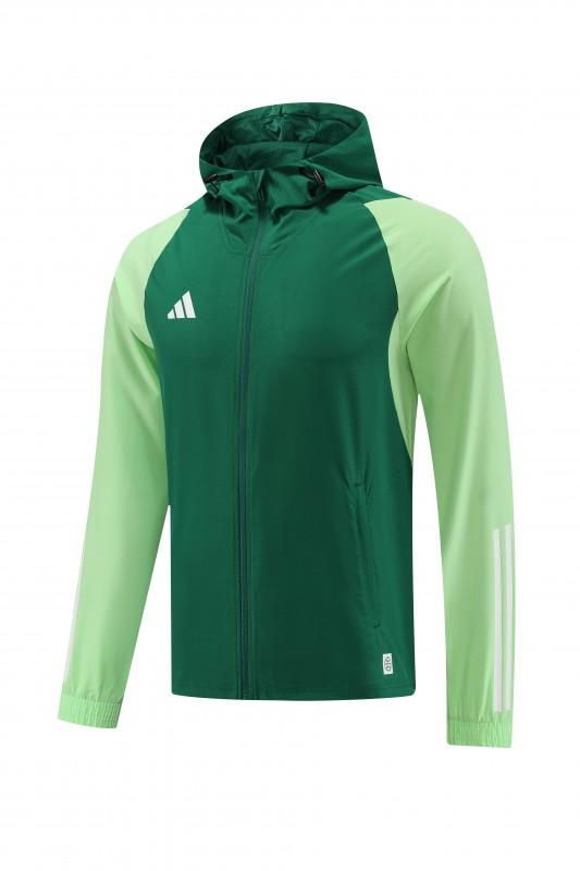 2025 Adidas Green Half Zipper Jacket+Long Pants S-2XL