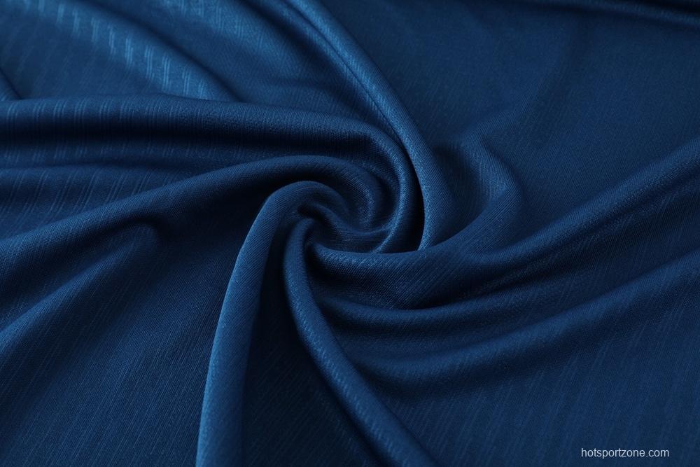 2025 Portugal Royal Blue Half Zipper Jacket+Long Pants