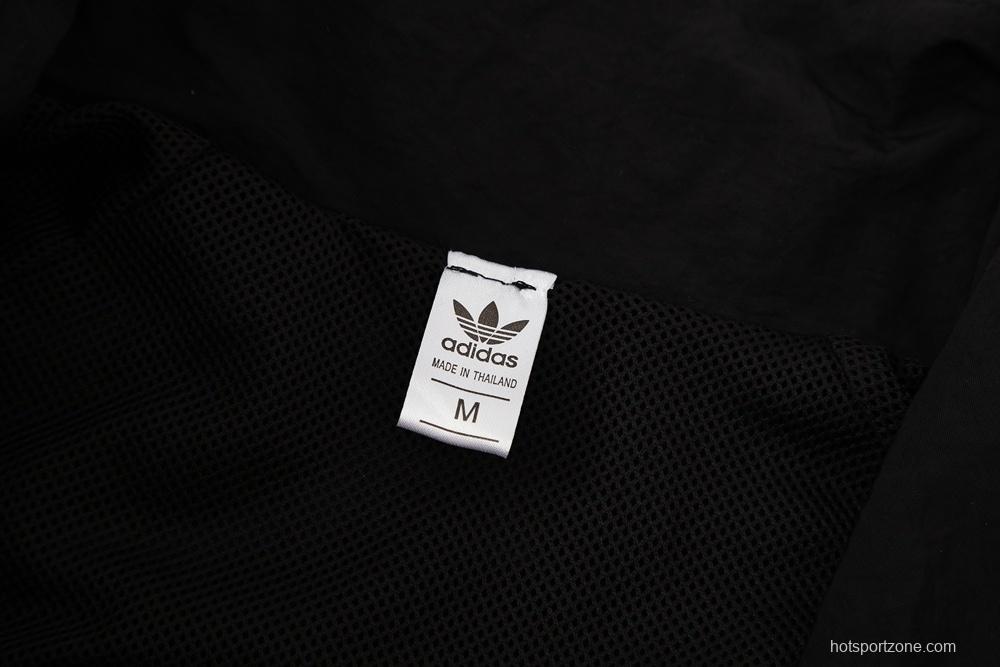 25/26 Manchester United Black Half Zipper Jacket+Long Pants S-3XL