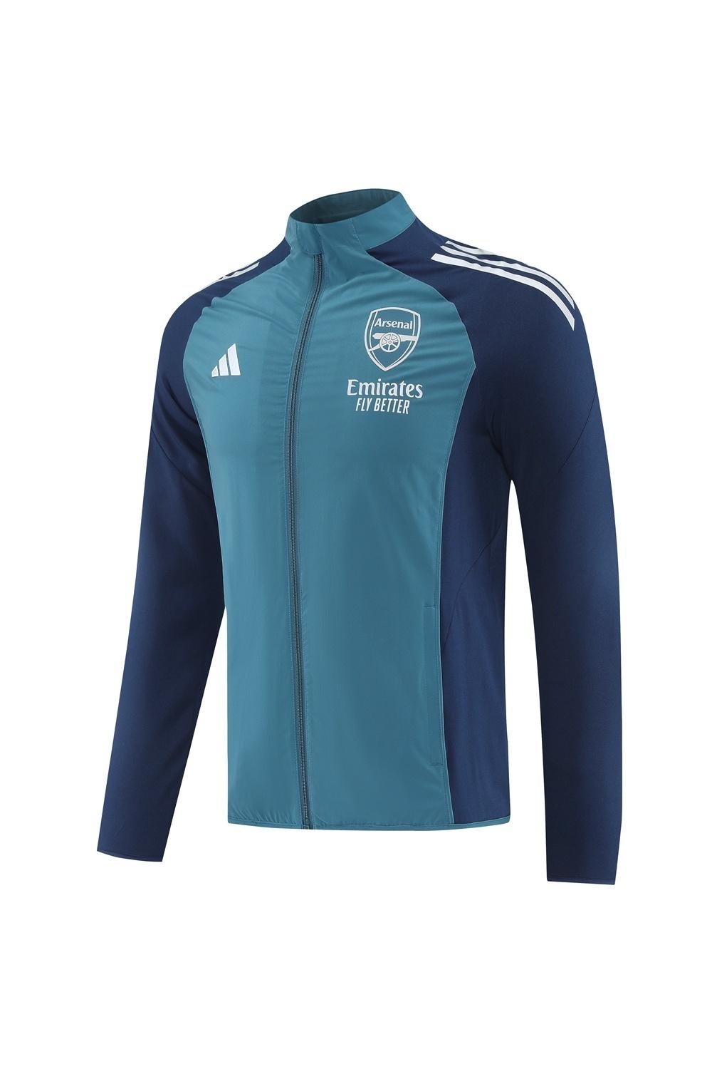 25/26 Arsenal Blue Full Zipper Jacket+Long Pants S-3XL