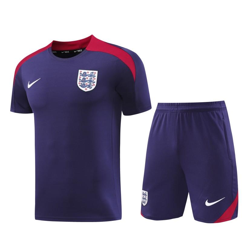 2025 England Purple Short Sleeve+Soccer Shorts