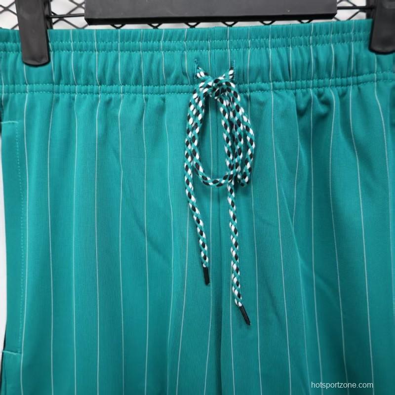 25/26 Liverpool Adidas Original Green with Teal Pinstripes Shorts