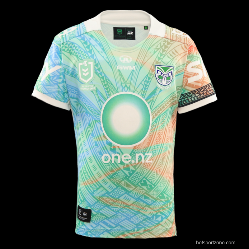 25/26 New Zealand Warriors Green with Māori Tribal Patterns Heritage Jersey