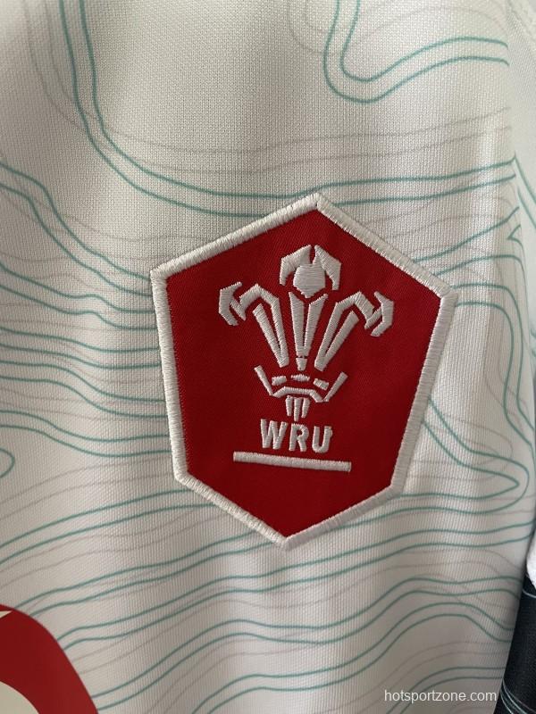 2026 Wales away White with Topographic Pattern Jersey