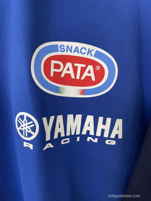 2025 F1 Yamaha Racing Team Blue and Navy Polo Jersey with Multiple Sponsors