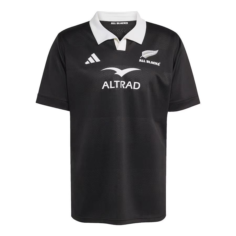2026 New Zealand All Blacks Black with White Collar Jersey