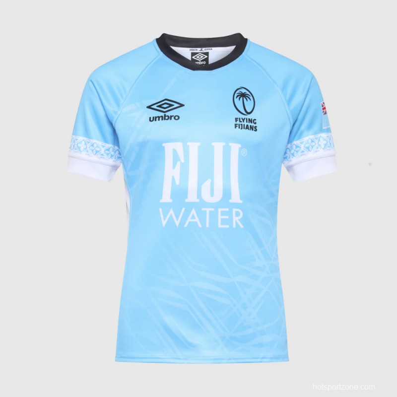 2026 Fiji Flying Fijians Sky Blue with Indigenous Patterns Jersey